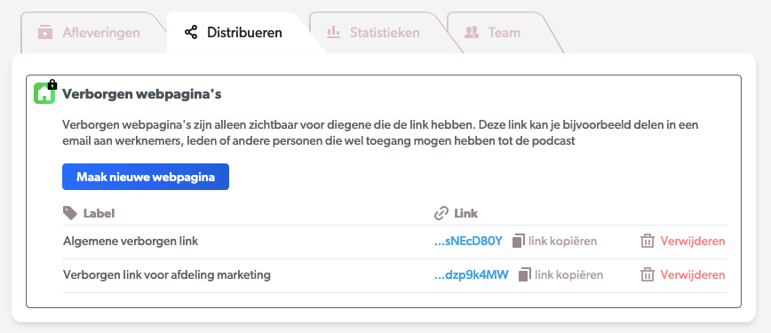 Verborgen links aan maken bij een verborgen podcasts Verborgen links aan maken bij een verborgen podcasts